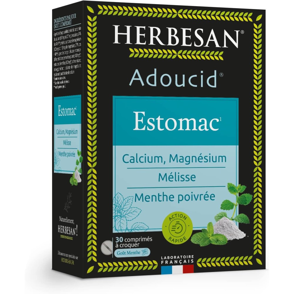 Herbesan Adoucide Comprimés Croquants Menthe