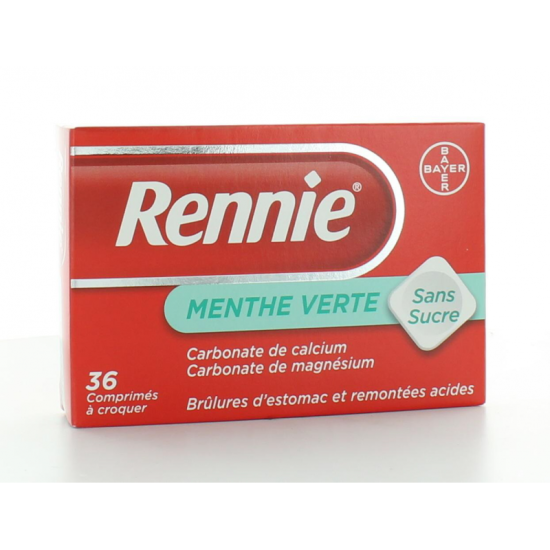 Rennie Sucres Menthe Verte 36 comprimés