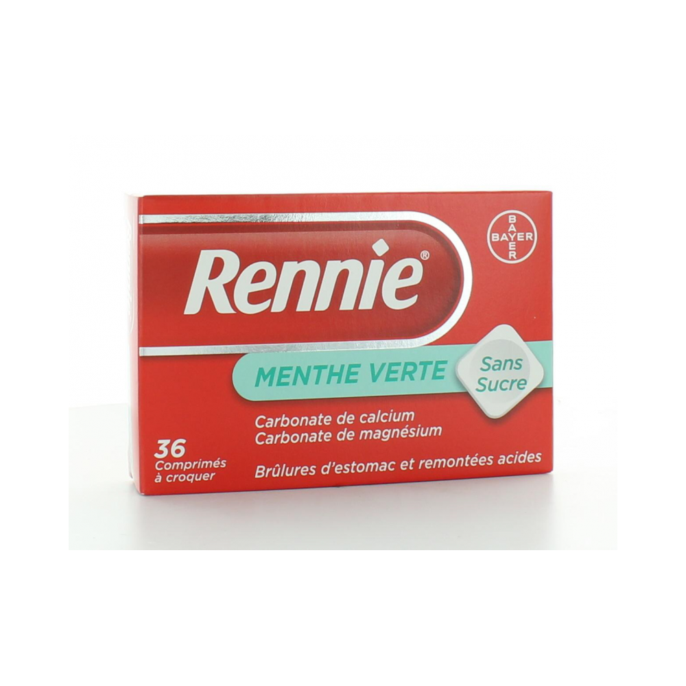 Rennie Sucres Menthe Verte 36 comprimés