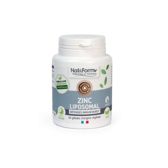 Nat&Form Lipo Zinc Gelules 60 unités