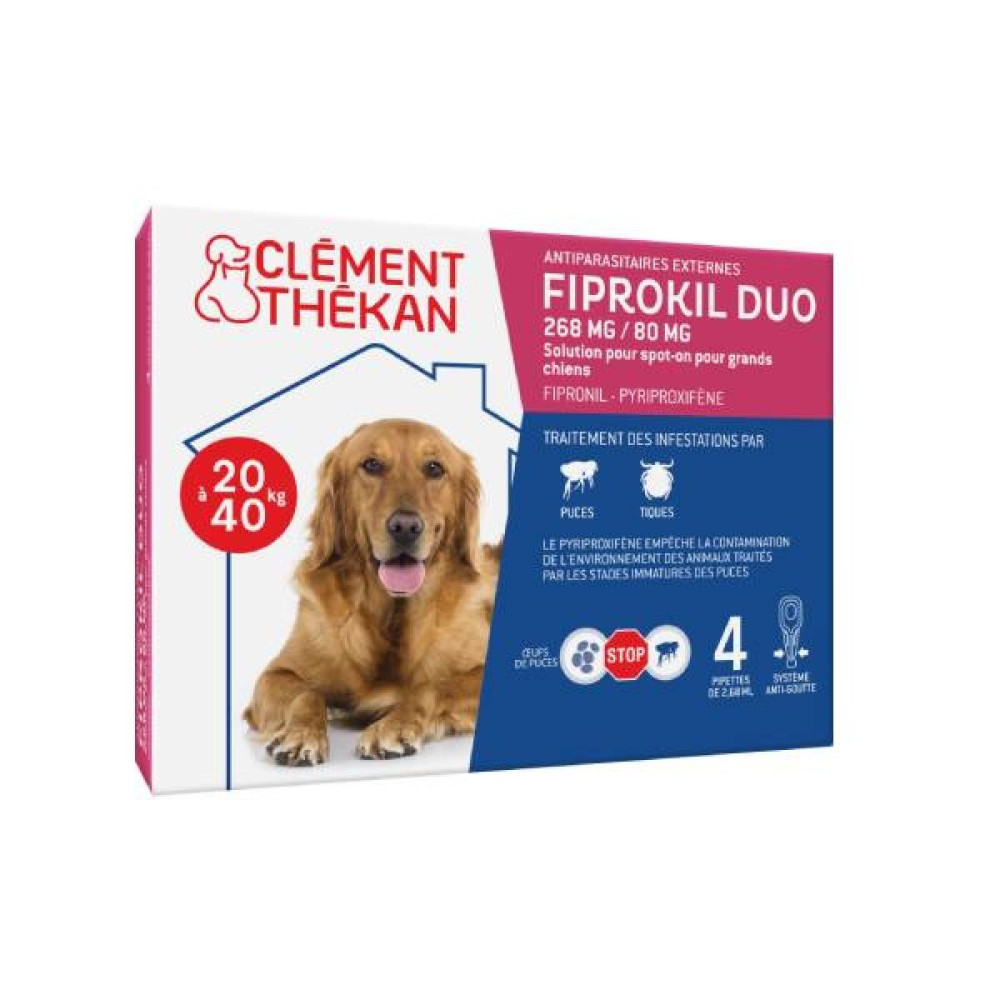 Fiprokil Duo Chiens 20 à 40kg