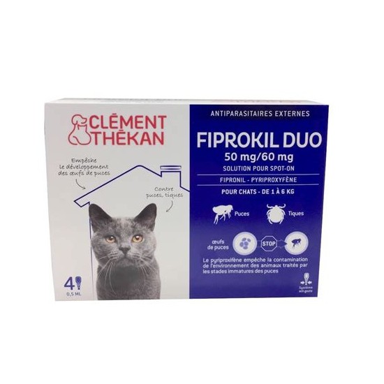 Fiprokil Duo Chat - Traitement Antiparasitaire