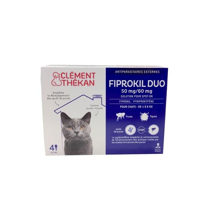 Fiprokil Duo Chat - Traitement Antiparasitaire