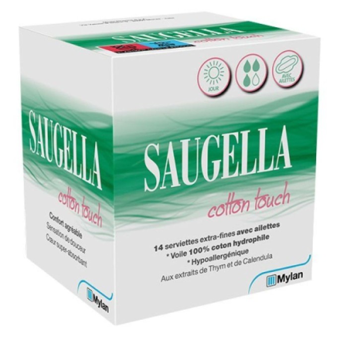 Saugella Cotton Touch Serviette jour 14 unités