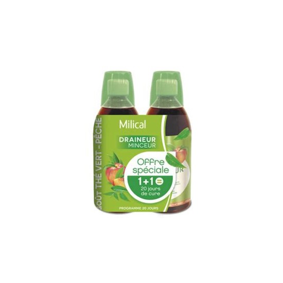 Milical Draineur Thé Vert Pêche 500 ml