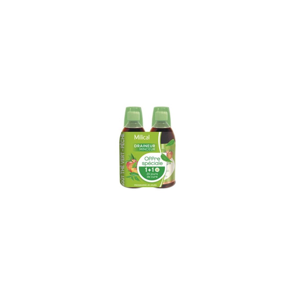 Milical Draineur Thé Vert Pêche 500 ml