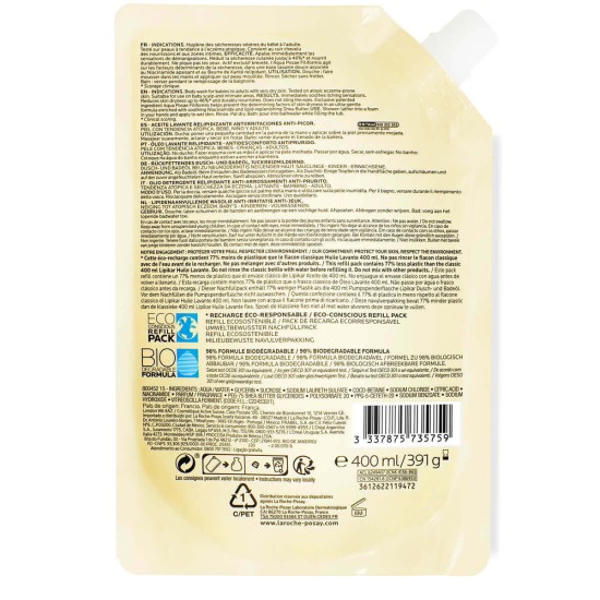 La Roche-Posay Lipikar Huile de Douche 400 ml