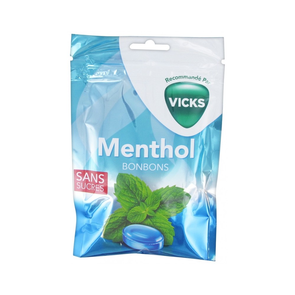 Vicks Bonbons Menthol Sans Sucre 72 g