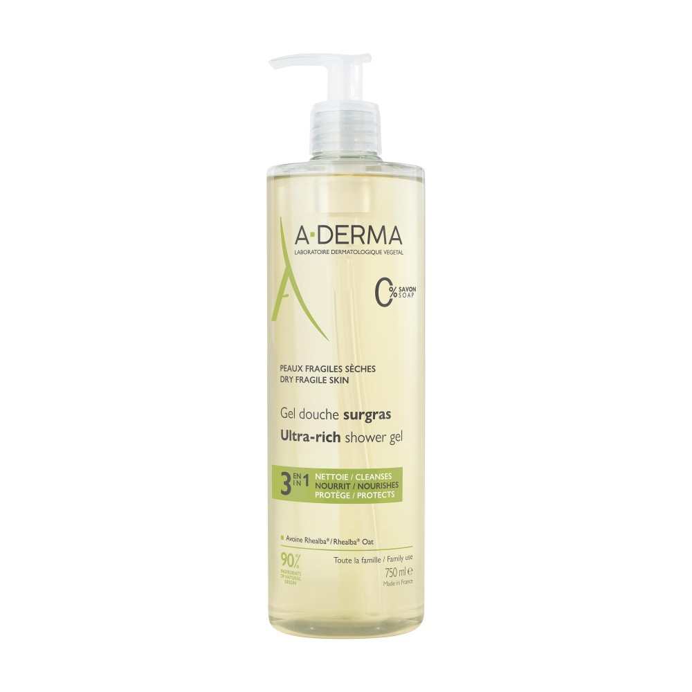 A-DERMA Gel Douche Surgras 750 ml