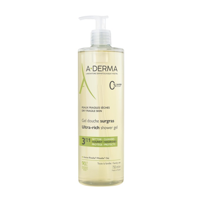 A-DERMA Gel Douche Surgras 750 ml