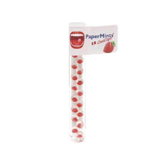 Papermints Coolcaps Tube de 18 fraises