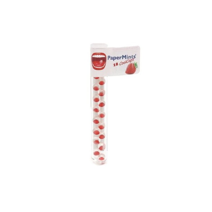 Papermints Coolcaps Tube de 18 fraises