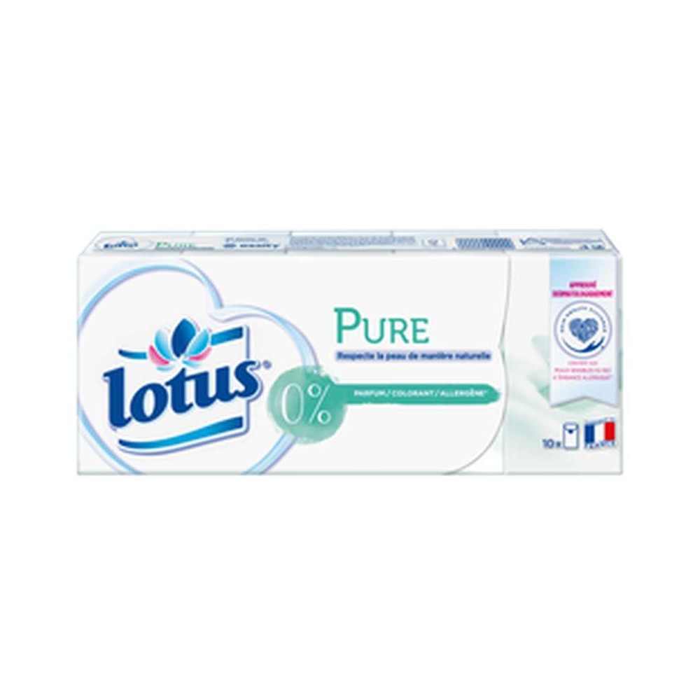 Lotus Pure Mouchoirs Boîte de 10