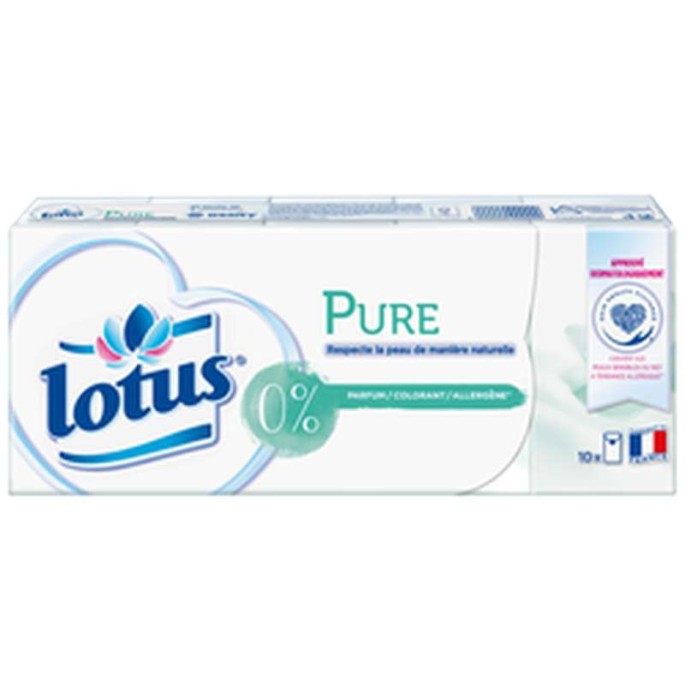 Lotus Pure Mouchoirs Boîte de 10