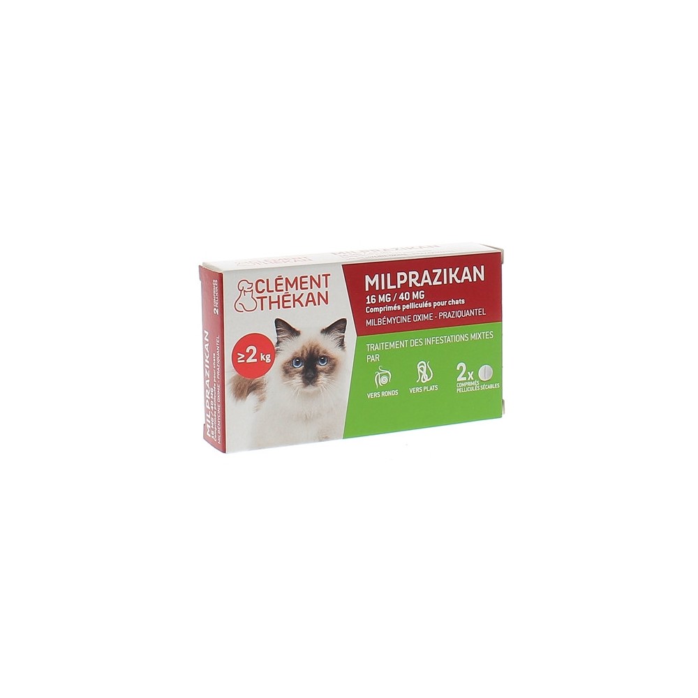 Clément Thékan Milprazikan 16 mg/40 mg Comprimés
