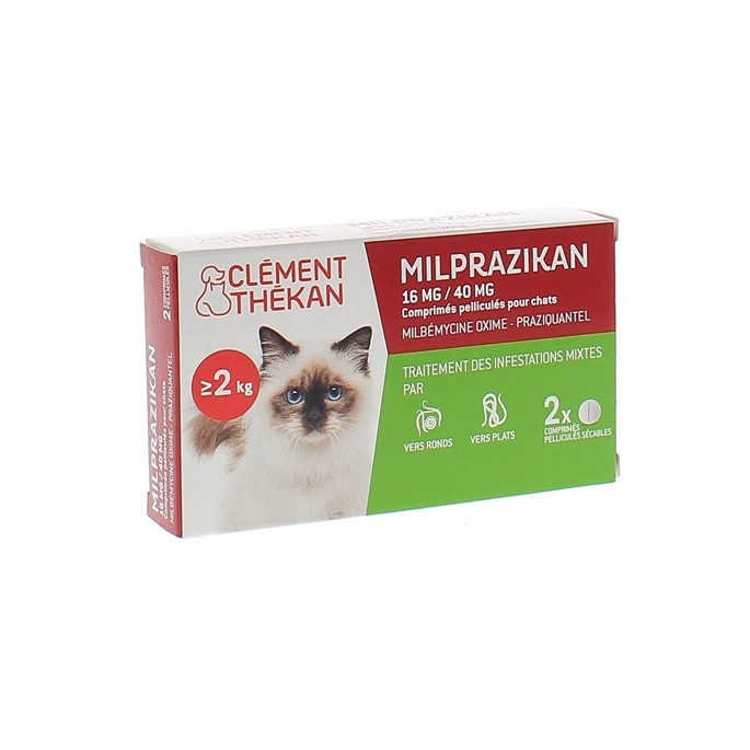 Clément Thékan Milprazikan 16 mg/40 mg Comprimés