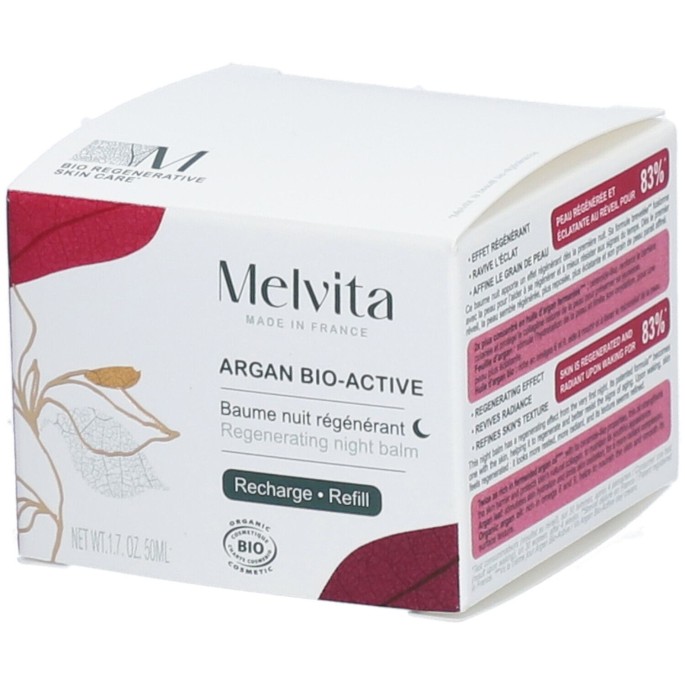 Melvita argan bio active baume nuit 50 ml recharge