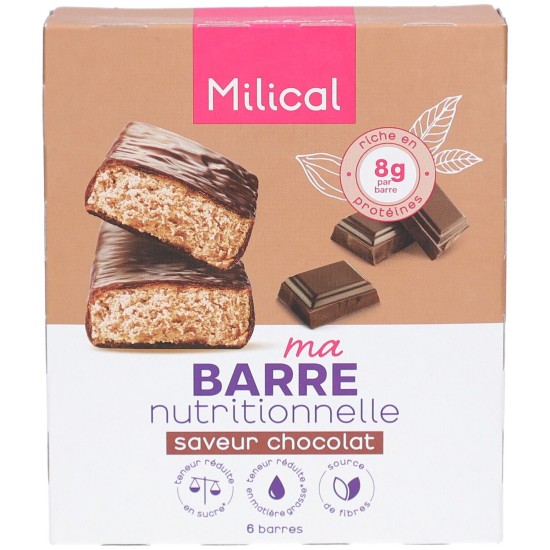 Milical Barre Chocolat 6 unités