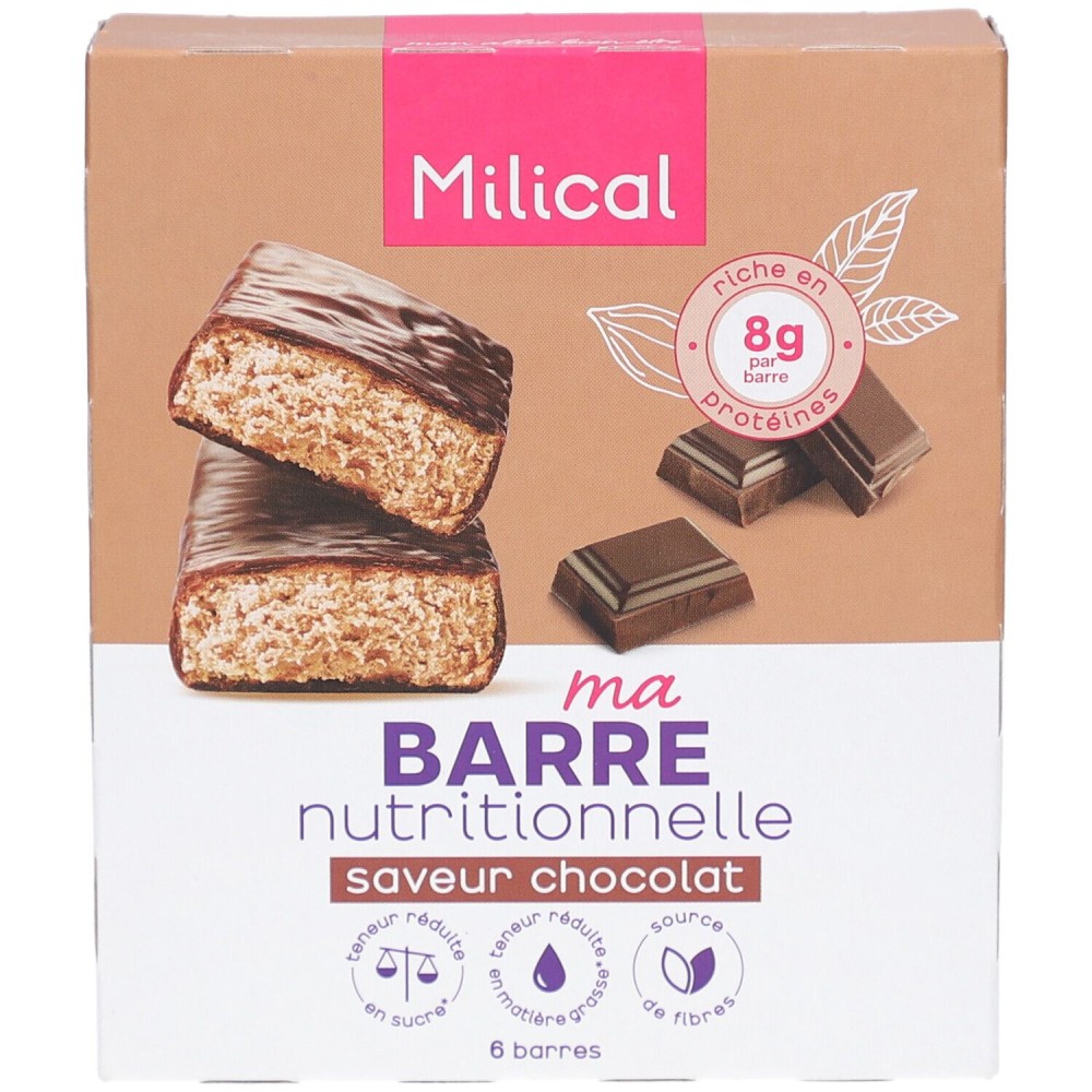Milical Barre Chocolat 6 unités