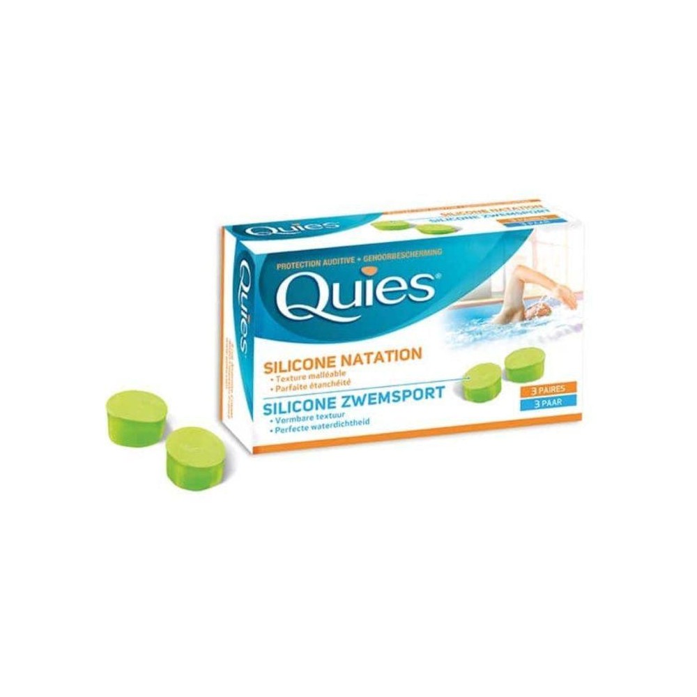 Quies silicone natation adulte 3 paires