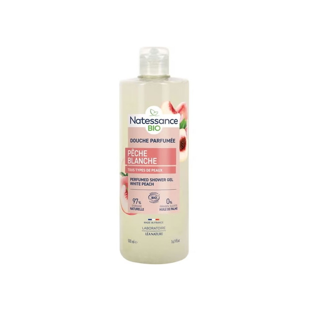 Natessance Gel Douche Pêche Blanche 500 ml