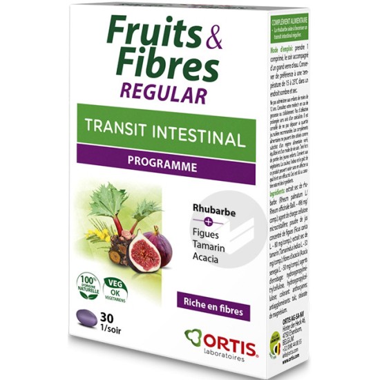Ortise Fruits/Fibres Regular 30 comprimés Duo