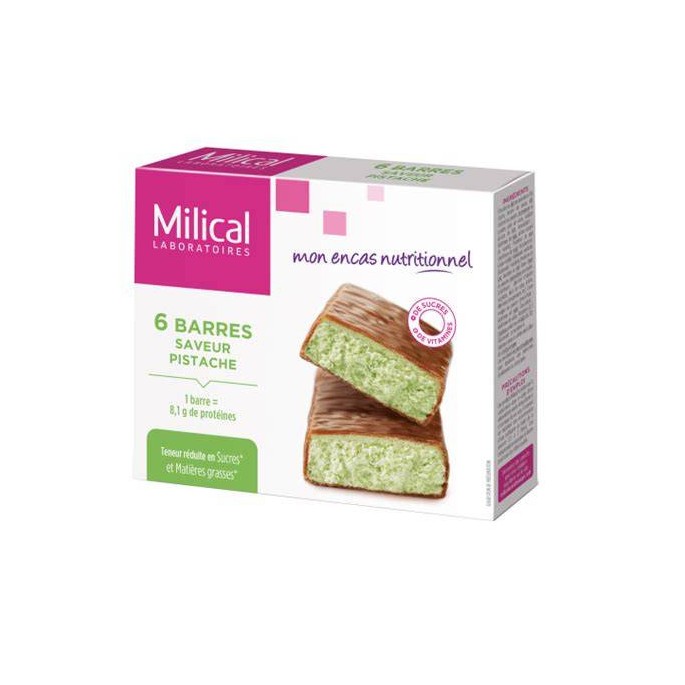 Milical Barre Choco Pistache 6 Unités