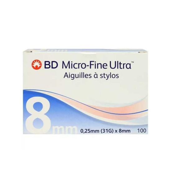 BD MICRO-FINE ULT AIG P STYL INJ 0.25X8 B/100