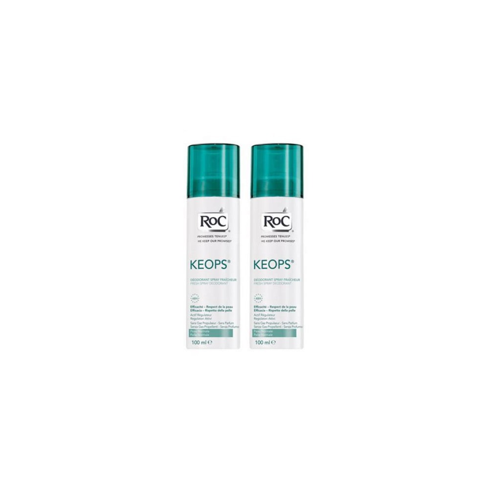 RoC Keops Déodorant Spray Fraîcheur Duo 2x100 ml