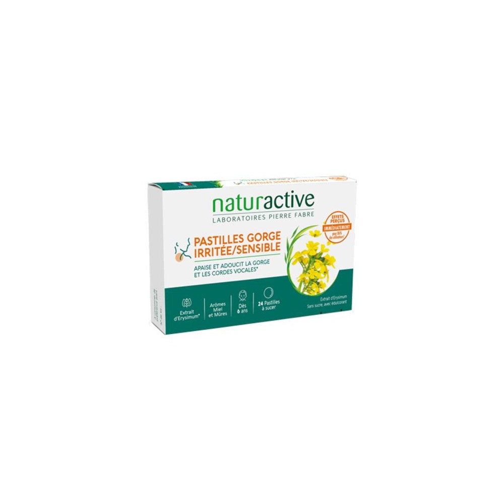 Naturactive Gorge Irritée/sensible Pastille 24 Unités