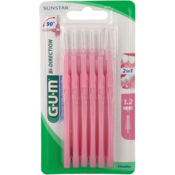 GUM Brossettes Interdentaires 1,2 mm 6 Unités
