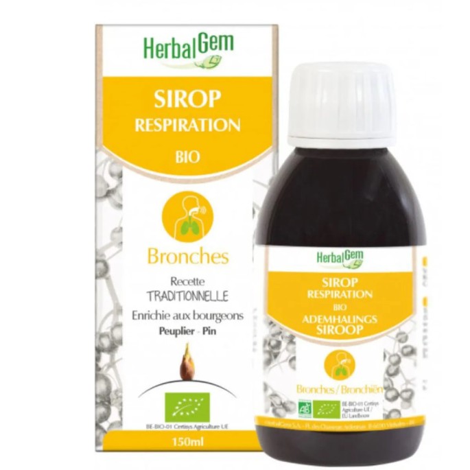 Herbalgem Sirop Respiration Bio 150 ml