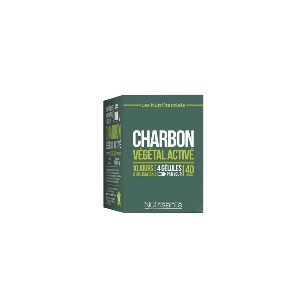 Nutrisanté Nutrients Charbon Végétal Actif 40 Gélules