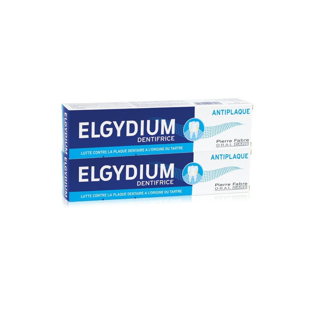 Elgydium Dentifrice Anti-plaque Lot de 2 X 75 ml