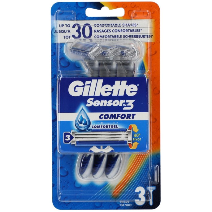 GILLETTE RAS SENSOR3 JETABLEX3