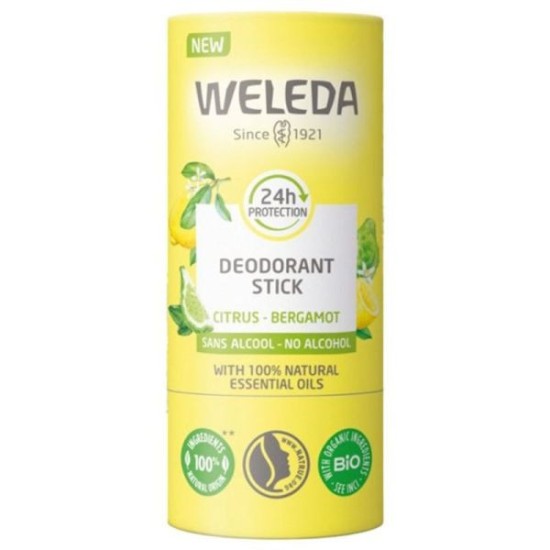 WELEDA DEO STICK CITRUS BERGAM 50G NEW
