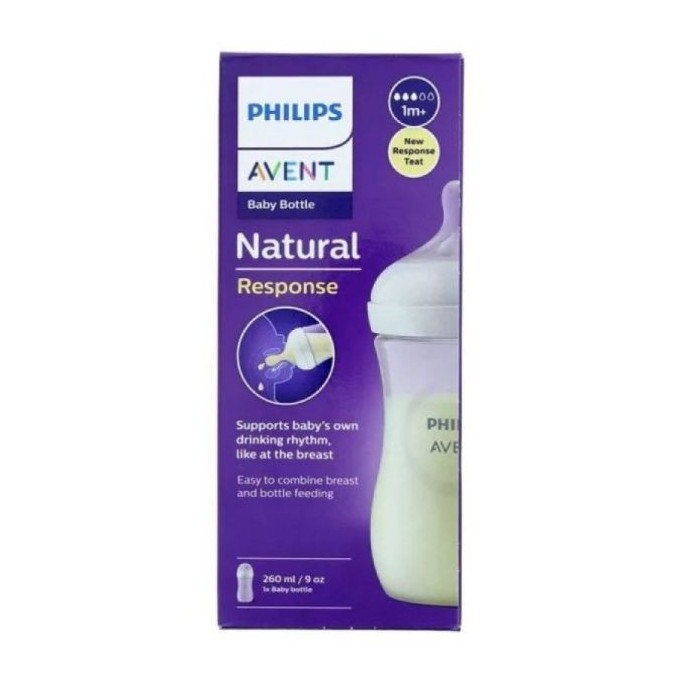Avent Biberon Natural Respirant 260 ml Fluo