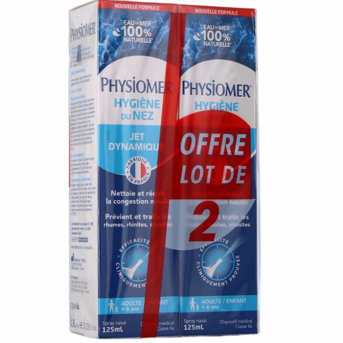PHYSIOMER JET DYNAMIQUE BLEU ISO LOT DE 2*125ML