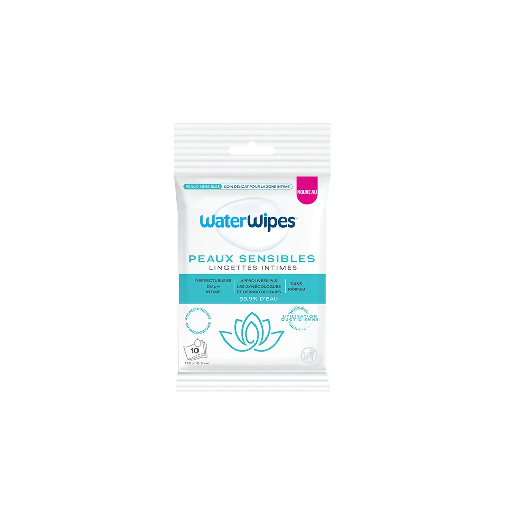 WATER WIPES LINGETTES INTIMES X10