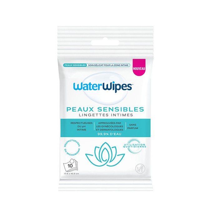 WATER WIPES LINGETTES INTIMES X10