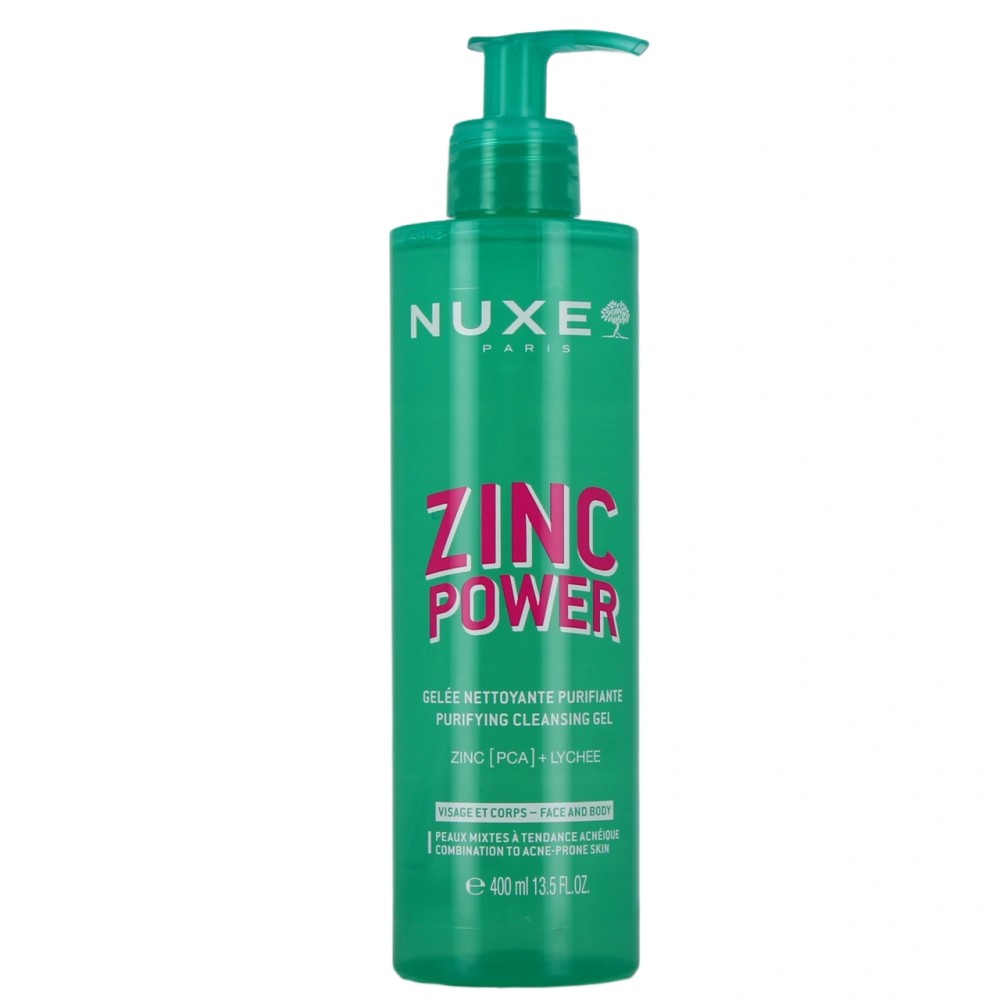 Nuxe Zinc Power Gelée Nettoyante Purifiante 400 ml