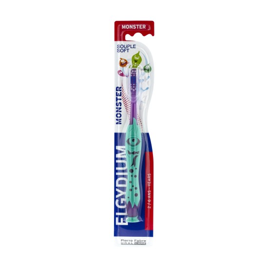 Elgydium Brosse à dents souple 2-6 ans Monster