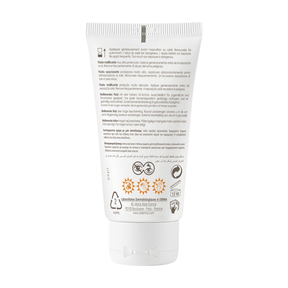 A-DERMA Protect AC Fluide Matifiant SPF 50+