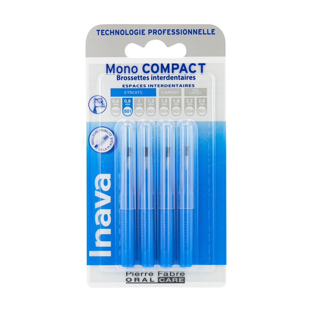 Inava Brossettes Interdentaires Mono Compact Bleu