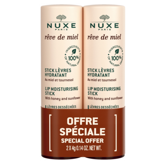 Nuxe rêve de miel stick lèvres duo