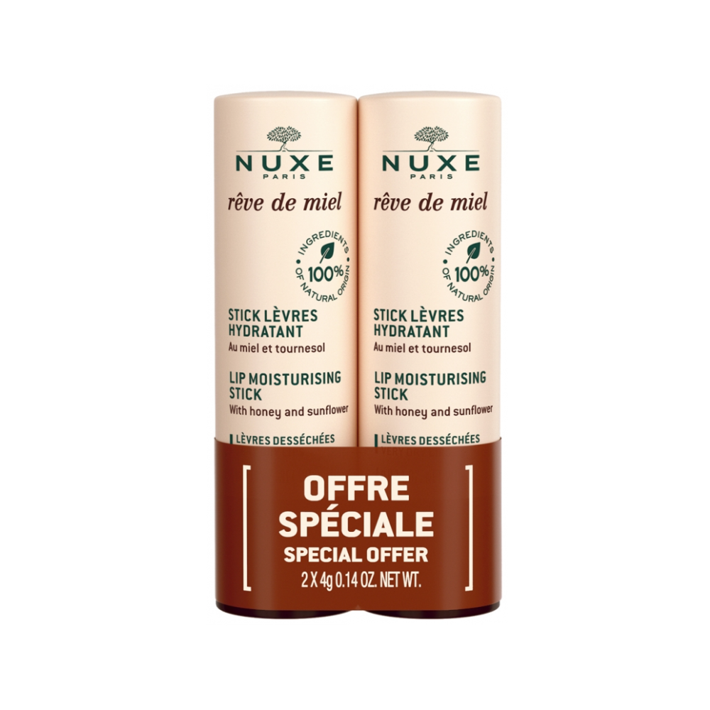 Nuxe rêve de miel stick lèvres duo