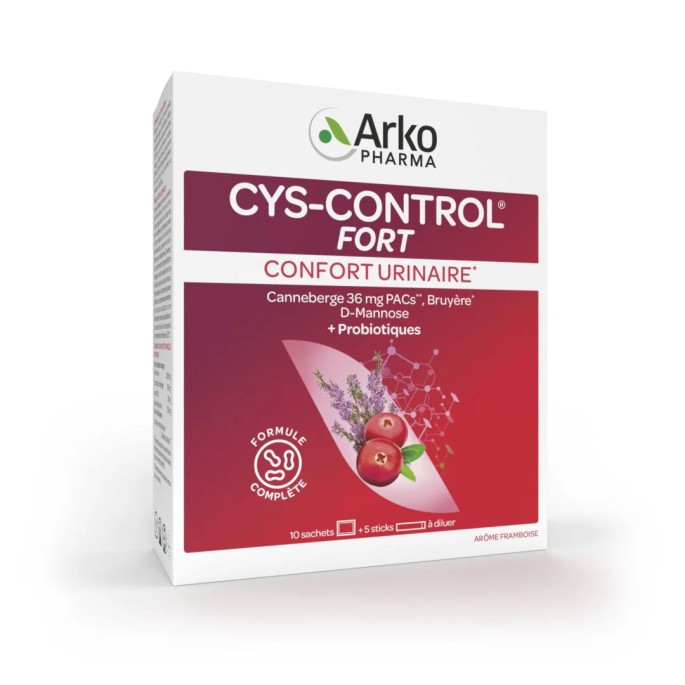 Arkopharma Cys-Control Fort 10 sachets + 5 sticks