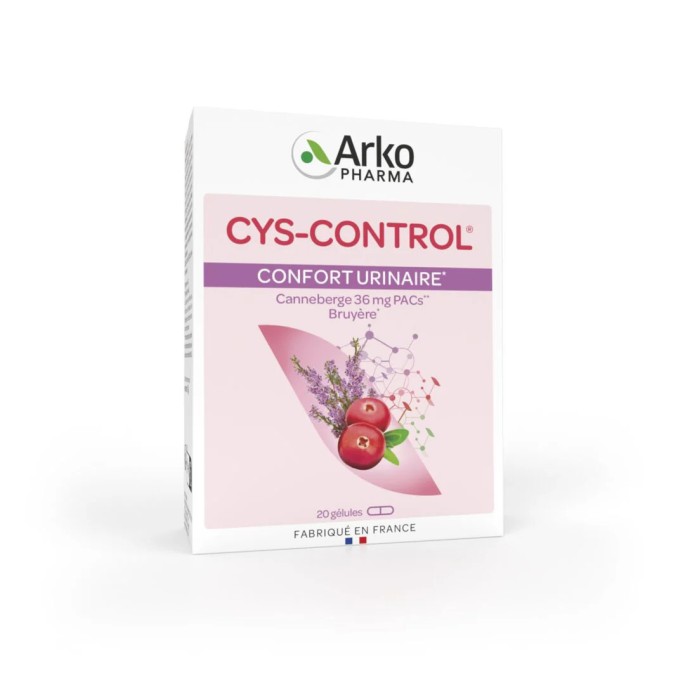 Arkopharma Cys-Control Confort Urinaire 20 gélules