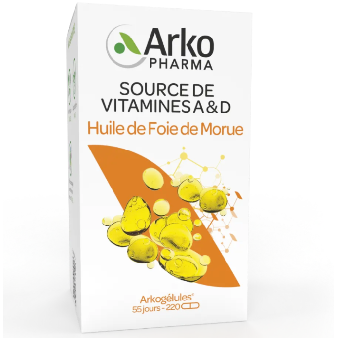 Arkopharma huile de foie de morue 220 capsules