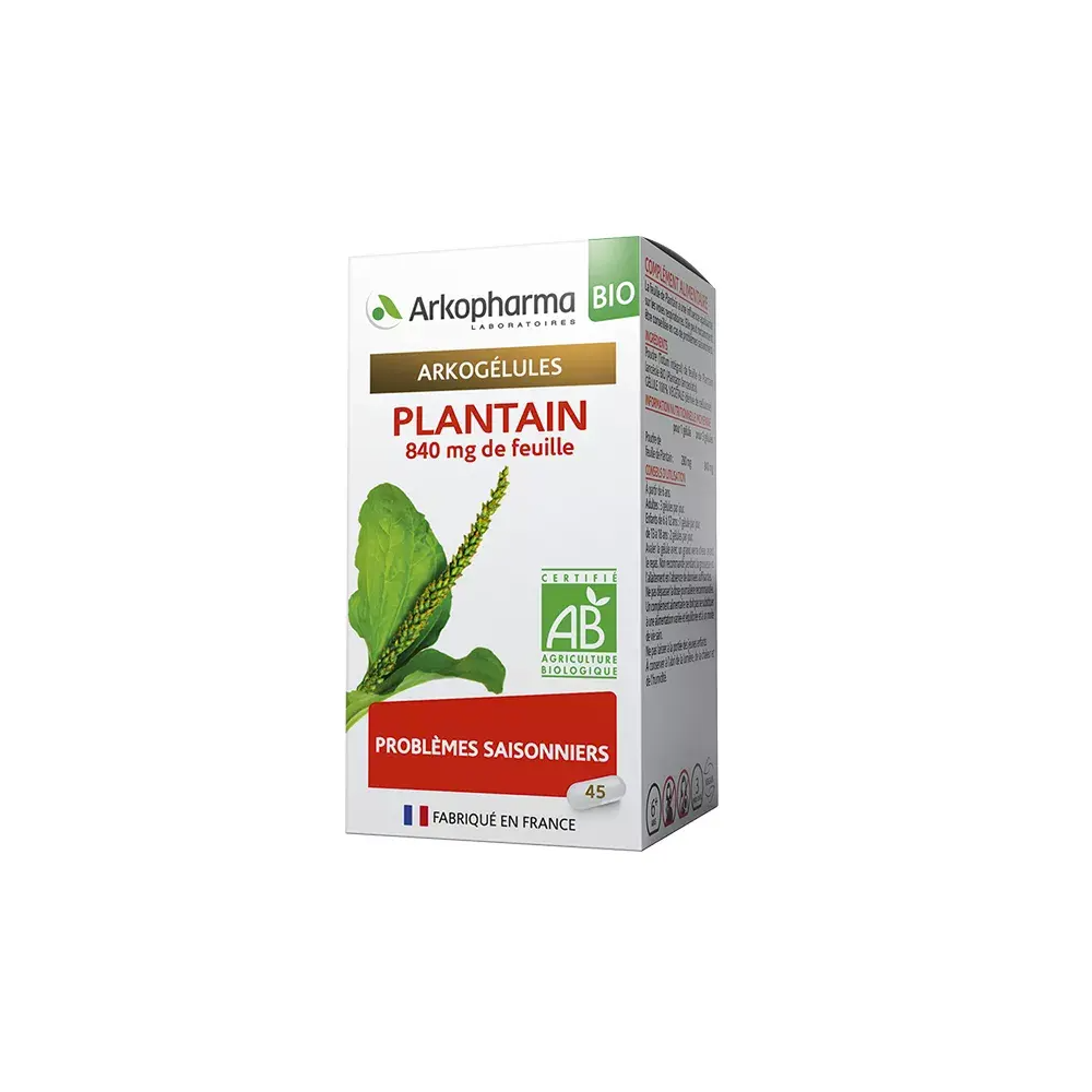 Arkopharma Arkogélules Plantain Bio 45 gélules